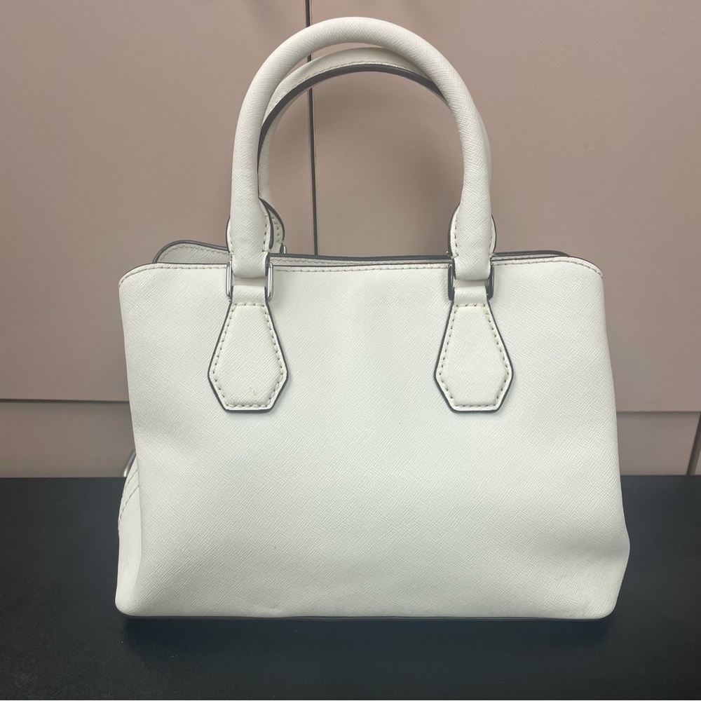 Michael Kors Camille small leather satchel optic white EUC - Picture 2 of 15